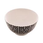 Jogo De Jantar De Porcelana Egypt Preto E Branco 16 Peças - L