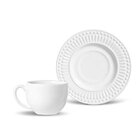 Jogo De Jantar E Chá 30 Peças Cerâmica Roma Branco Porto Bras