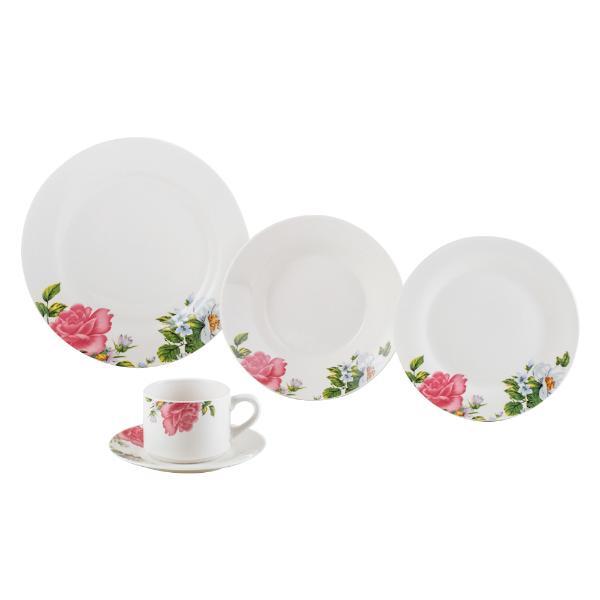 Jogo De Jantar Em Porcelana Lyor Rose 20 Peças