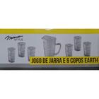 Jogo De Jarra Com 6 Copos De Vidro Earth – Mimo Style