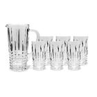 Jogo De Jarra E Copos Em Vidro Haus Dallas 7 Peças Incolor