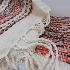 Jogo De Lavabo Laranja E Cru Em Algodão