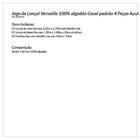 Jogo De Lençol 100% Algodão Casal Padrão 4 Peças Branco Com D