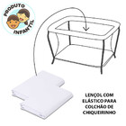 Jogo De Lençol 2 Peças Para Chiqueirinho 70x100 Com Elástico