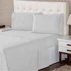 Jogo De Lençol 400 Fios Suave Feito Algodão Queen 4 Peças Bra