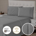Jogo De Lençol 400 Fios Toque Suave E Macio Ponto Palito Cama