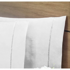 Jogo De Lençol 4 Pçs Casal 400 Fios Ponto Palito King Branco