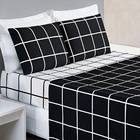 Jogo De Lençol 4 Pçs Casal Madri Micropercal 200 Fios Preto