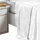 Jogo De Lençol 4pçs Casal Cetim Branco Casen Com Fronha