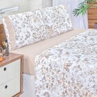 Jogo De Lençol Afrodite Queen 4 Pçs Algodão 180 Fios Estampa