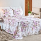 Jogo De Lençol Ayla Casal 4 Peças Microfibra Estampada - Auro