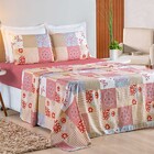 Jogo De Lençol Ayla Queen 4 Peças Microfibra Estampada - Petr