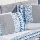 Jogo De Lençol Azul Queen 4 Peças Cairo 80% Algodão / 20% Pol