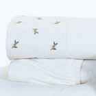 Jogo De Lençol Bordado Casal Padrão Palha 200 Fios 100% Algod