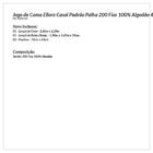 Jogo De Lençol Bordado Casal Padrão Palha 200 Fios 100% Algod