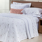 Jogo De Lençol Bordado Queen Branco 200 Fios 100% Algodão 4 P