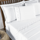 Jogo De Lençol Bordado Titanium King 4 Peças Barato - Branco