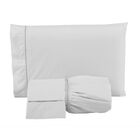 Jogo De Lençol Cama Casal 400 Fios  Ponto Palito 3 Peças Casa