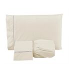 Jogo De Lençol Cama Casal 400 Fios  Ponto Palito 3 Peças Casa