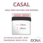 Jogo De Lençol Cama Casal 400 Fios  Ponto Palito 3 Peças Casal