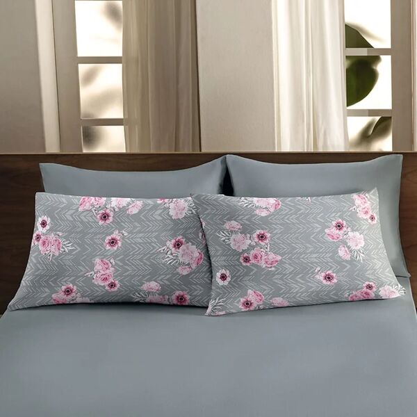 Jogo De Lençol Cama Casal Malha Comfort - 3 Peças Estampadas
