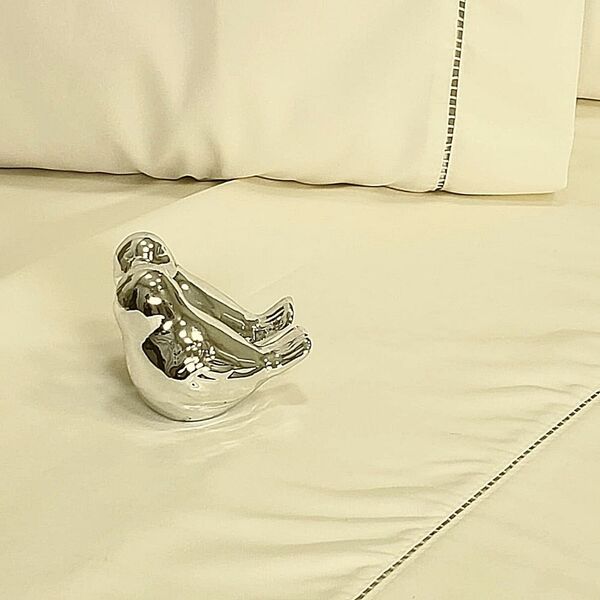 Jogo De Lençol Cama King 400 Fios Ponto Palito Marfim 4 Peças