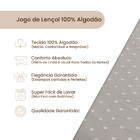 Jogo De Lençol Casal 100% Algodão 3pçs Com Fronhas Estampado