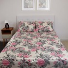 Jogo De Lençol Casal 100% Algodão 3pçs Com Fronhas Estampado