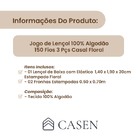 Jogo De Lençol Casal 100% Algodão Micropercal 150 Fios 3 Pçs