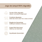 Jogo De Lençol Casal 100% Algodão Micropercal 150 Fios 3 Pçs