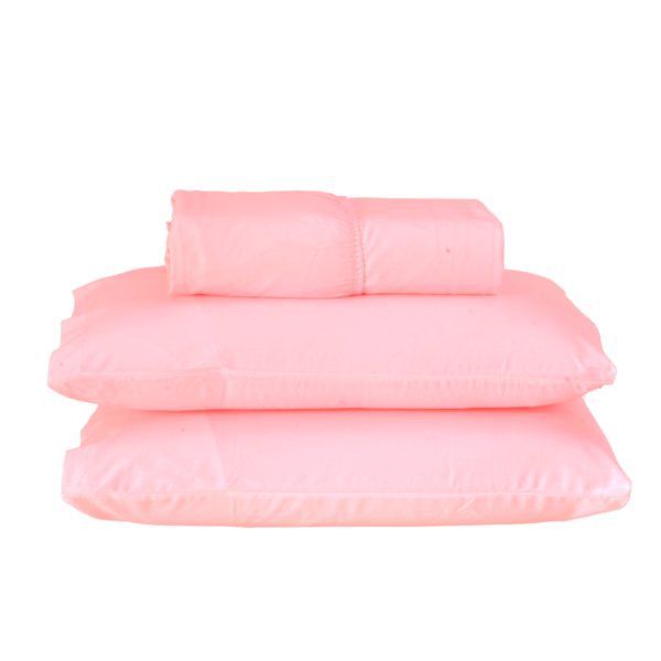 Jogo De Lençol Casal 140 Fios Dia A Dia Rosé Valle Enxovais 3