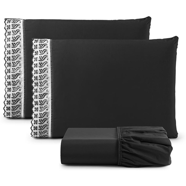 Jogo De Lençol Casal 3 Peças Basic Percal 180 Fios Lese Borda