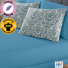 Jogo De Lençol Casal 3 Peças Estampado De Malha Com Algodão C