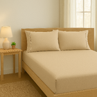 Jogo de Lençol Casal 400 Fios 3 Peças - Cáqui