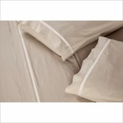 Jogo De Lençol Casal 400 Fios 4 Peças Marfim Ponto Palito Cas