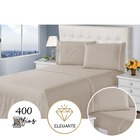 Jogo De Lençol Casal 400 Fios 4 Peças Marfim Ponto Palito Cas