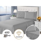 Jogo De Lençol Casal 400 Fios 4 Peças Prata Ponto Palito Casa