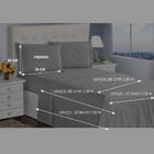 Jogo De Lençol Casal 400 Fios 4 Peças Prata Ponto Palito Casa