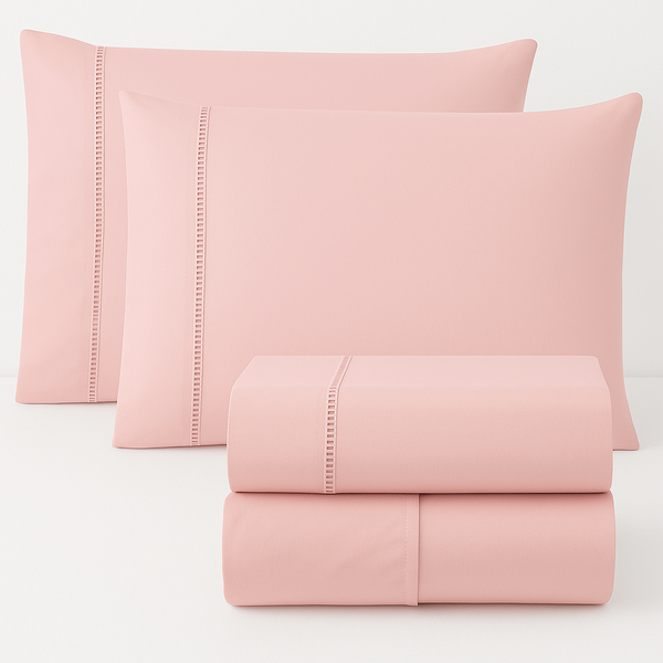Jogo de Lençol Casal 400 Fios 4 Peças - Rosa
