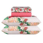 Jogo De Lençol Casal 4 Peças 140 Fios Realce Premium Ofelia