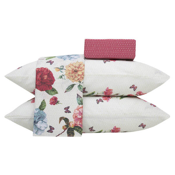 Jogo De Lençol Casal 4 Peças 140 Fios Realce Premium Talita