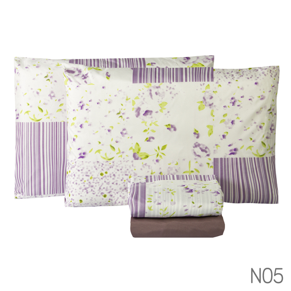 Jogo De Lençol Casal 4 Peças Percal 200 Fios Jazz Estampado