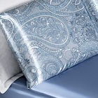 Jogo De Lençol Casal Cetim Amira 3pç 100% Poliéster - Azul