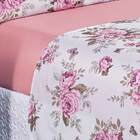 Jogo De Lençol Casal Estampado Isis 04 Peças Tecido Misto - R