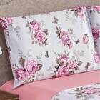 Jogo De Lençol Casal Estampado Isis 04 Peças Tecido Misto - R