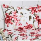 Jogo De Lençol Casal Isis 03 Peças Estampado - Vermelho Cor 04