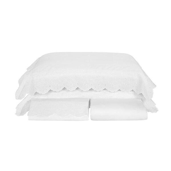 Jogo De Lençol Casal La Maison Blank 300 Fios 4 Peças - Home