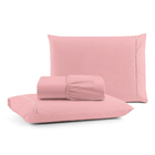 Jogo De Lençol Casal Mirante 3 Peças - Salmão - 100% Algodão