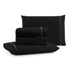 Jogo De Lençol Casal Mirante 4 Peças - Preto - 100% Algodão