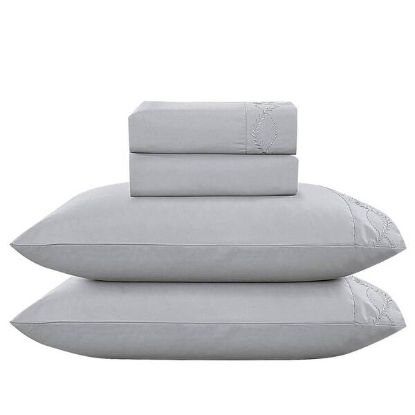 Jogo De Lençol Casal Padrão Bordado 300 Fios Romance 4 Peças